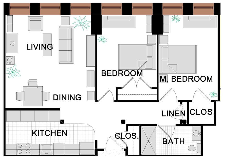 two bedroom floor plan_ANWELT